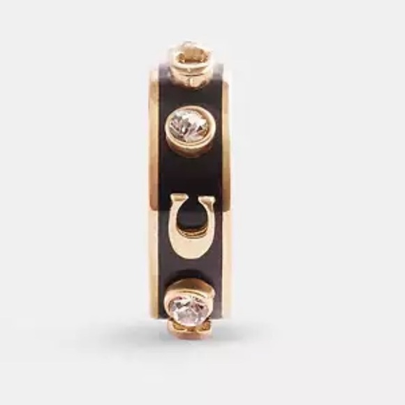 Coach Signature Enamel Stone Ear Cuff nwt in packaging - Picture 2 of 4
